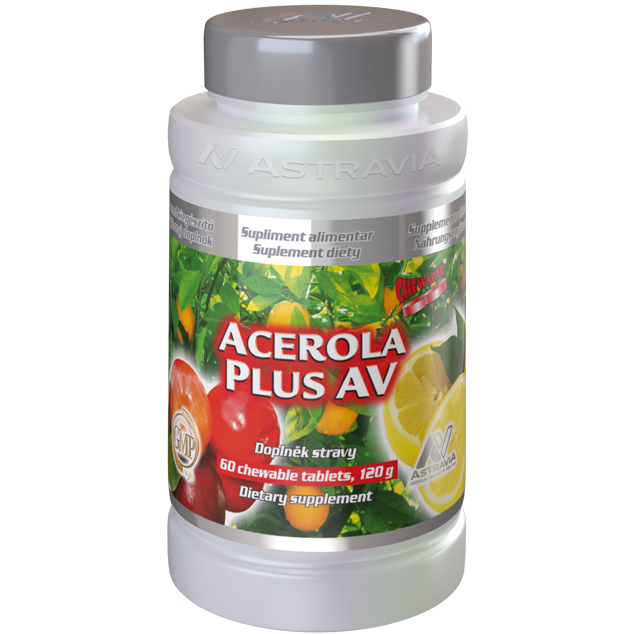 ACEROLA PLUS AV - vitamín C s acerolou pre podporu imunitného systému, Starlife  60 tabliet